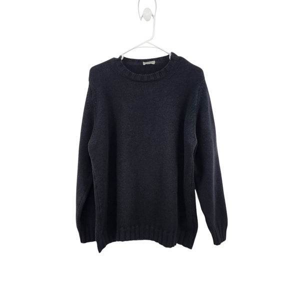 Gran Sasso Men's Casual Knit Crewneck Sweater Black - XXL - Picture 1 of 7